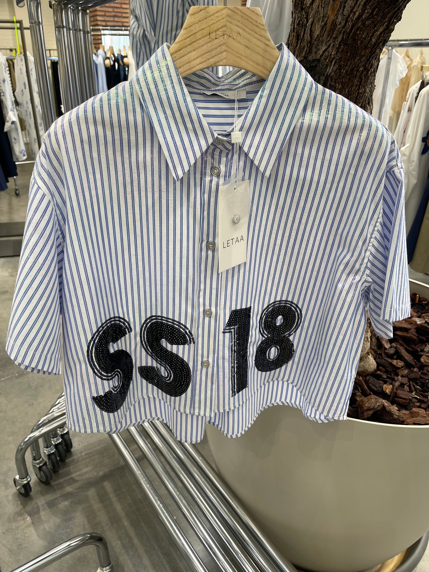 Camisa corta rayas