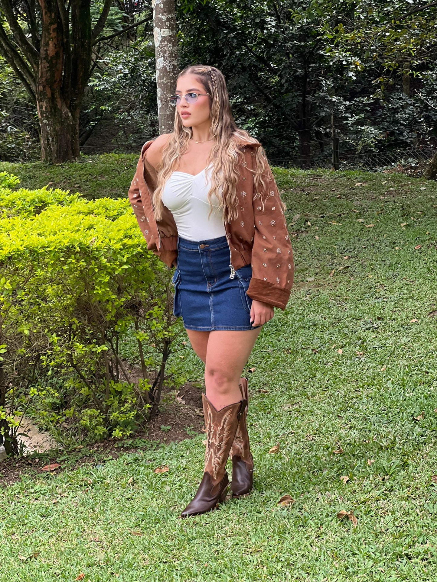 Chaqueta canutillos café