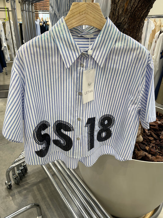 Camisa corta rayas