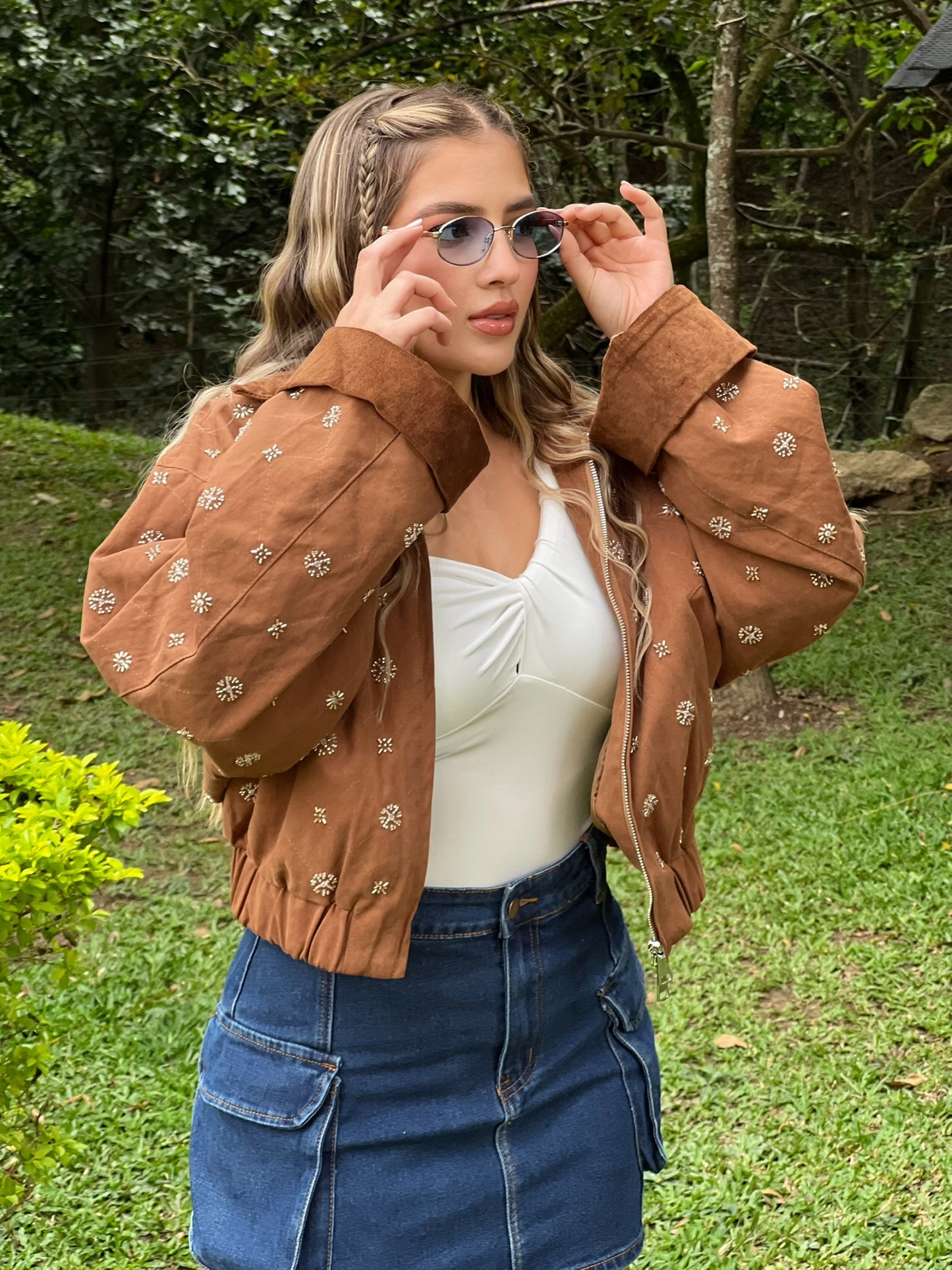 Chaqueta canutillos café