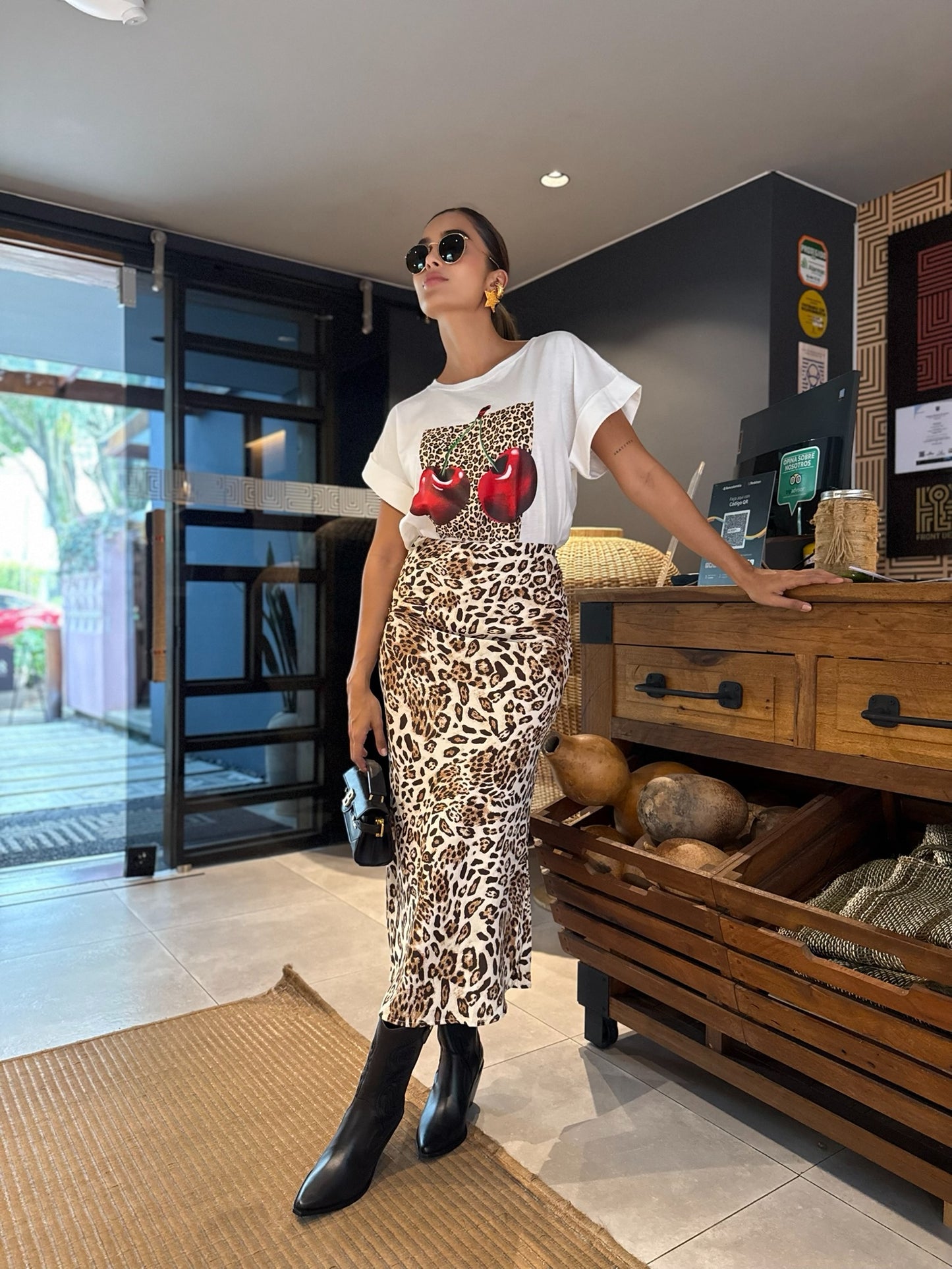 Falda leopardo