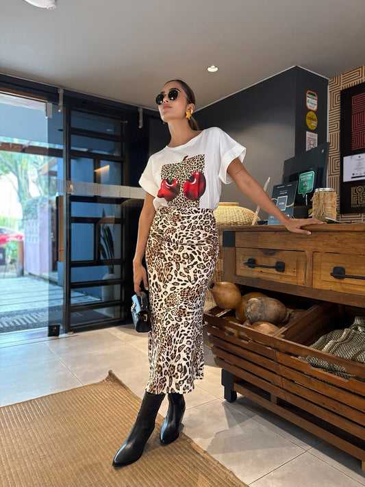 Falda leopardo